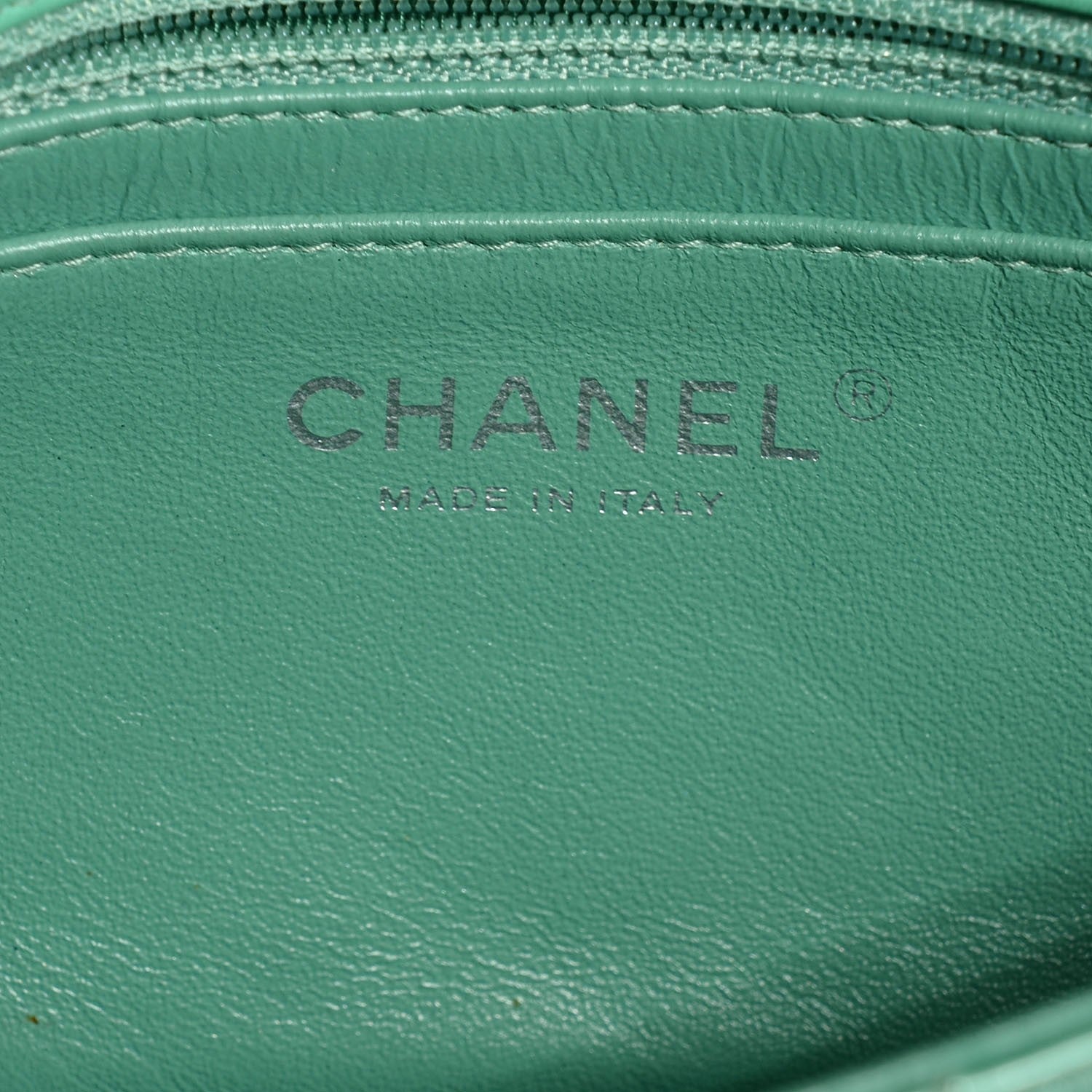 Chanel Patent Calfskin Quilted Mini Rectangular Flap Green 7 of 9