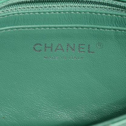 Chanel Patent Calfskin Quilted Mini Rectangular Flap Green 7 of 9