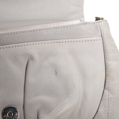 Chanel Caviar Half Moon Wallet On Chain WOC White 8 of 9