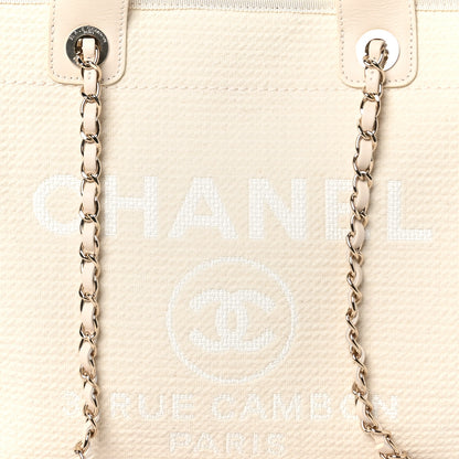 Chanel Mixed Fibers Small Deauville Tote White 9 of 11