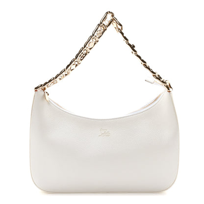 Christian Louboutin Calfskin Large Loubila Chain Shoulder Bag White 1 of 9