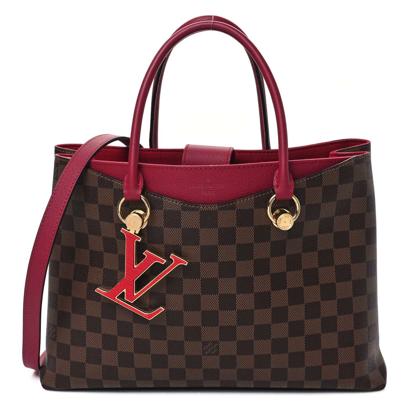 Damier Ebene LV Riverside Lie De Vin