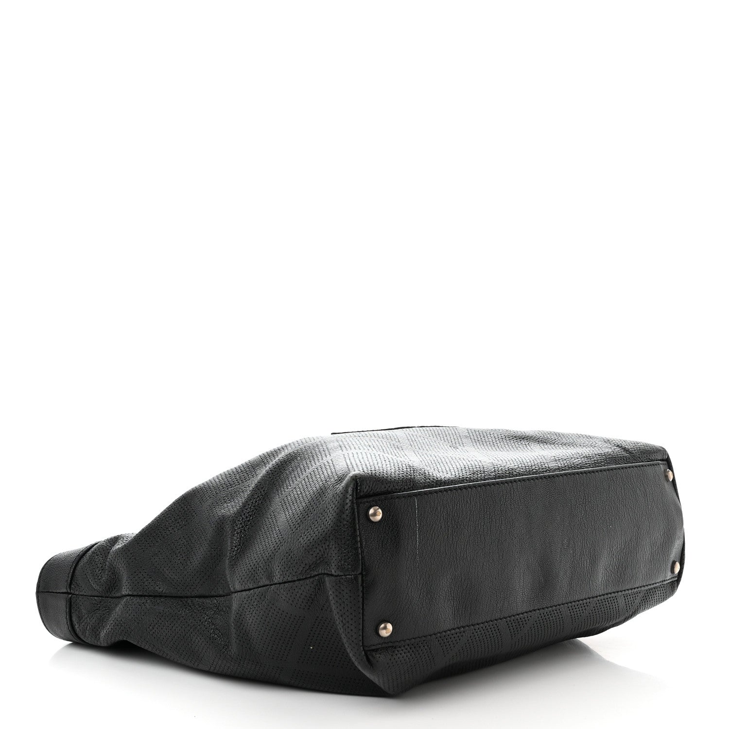 Chanel Goatskin Perforated Large CC Tote Black 4 of 16