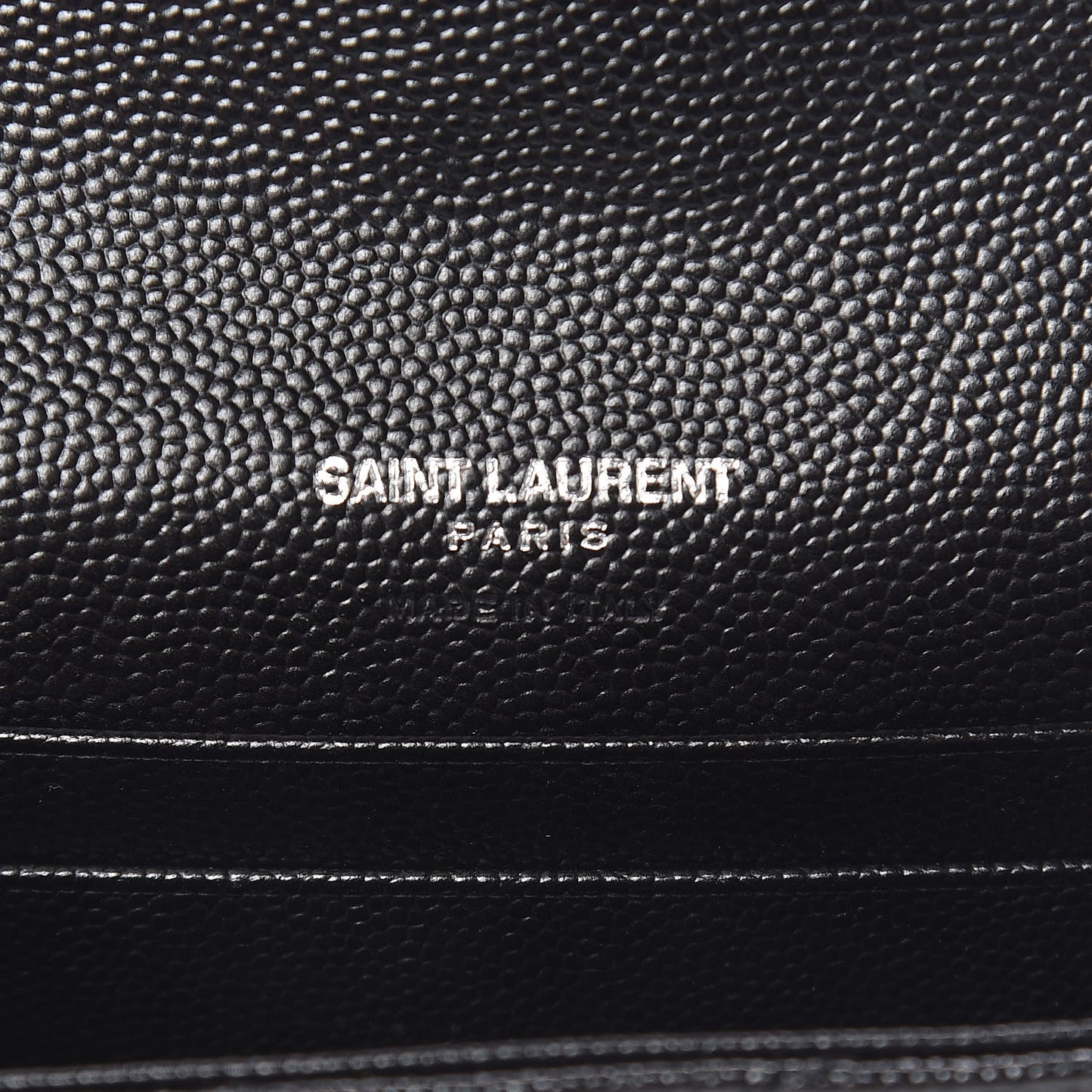 Grain De Poudre Matelasse Chevron Small Monogram Envelope Wallet Black
