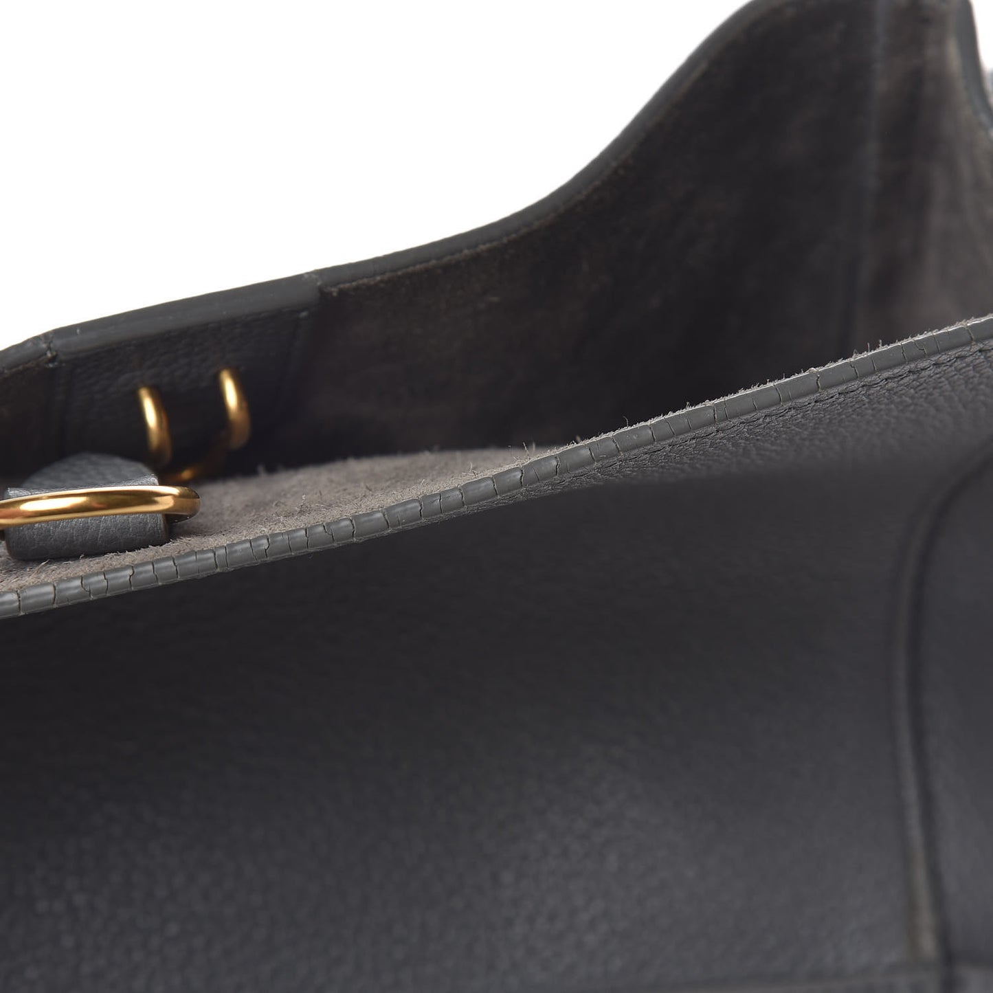 Soft Grained Calfskin Sangle Bucket Bag Storm