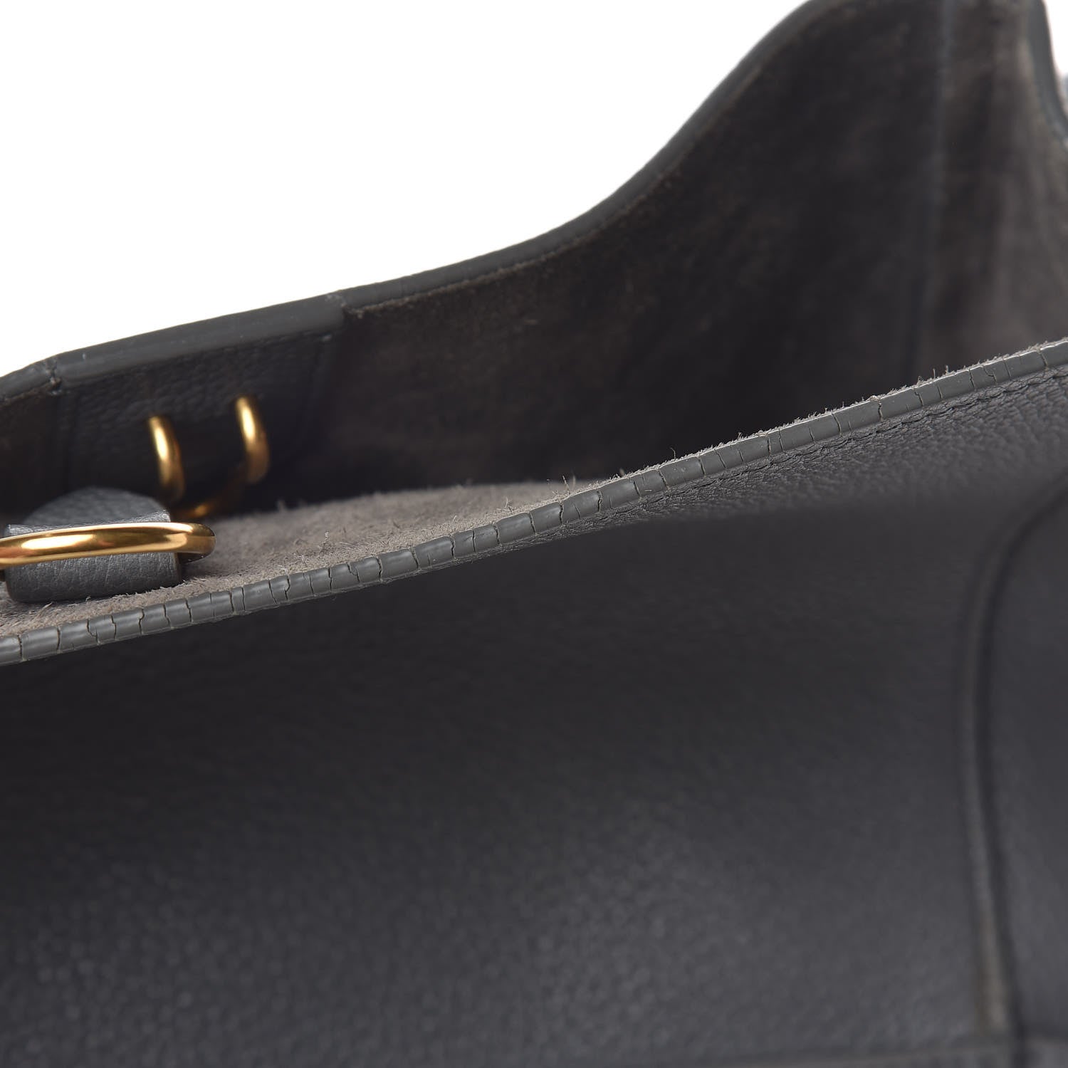 Celine Soft Grained Calfskin Sangle Bucket Bag Storm 25 of 25