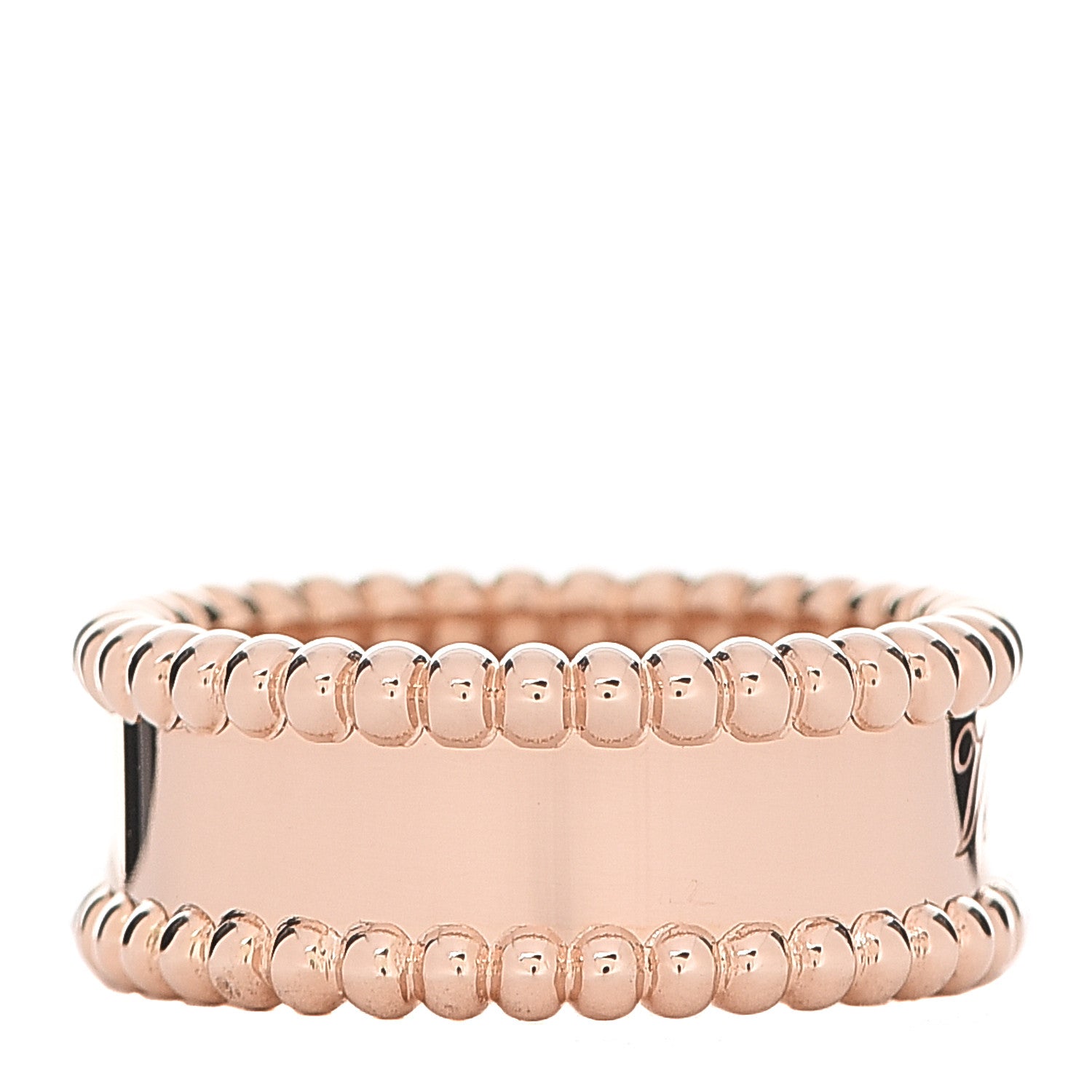 Van Cleef & Arpels 18K Rose Gold Perlee Signature Ring 49 4.75 3 of 6