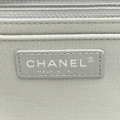 Chanel Metallic Lambskin Quilted XXL Travel Flap Bag Silver 6 of 9