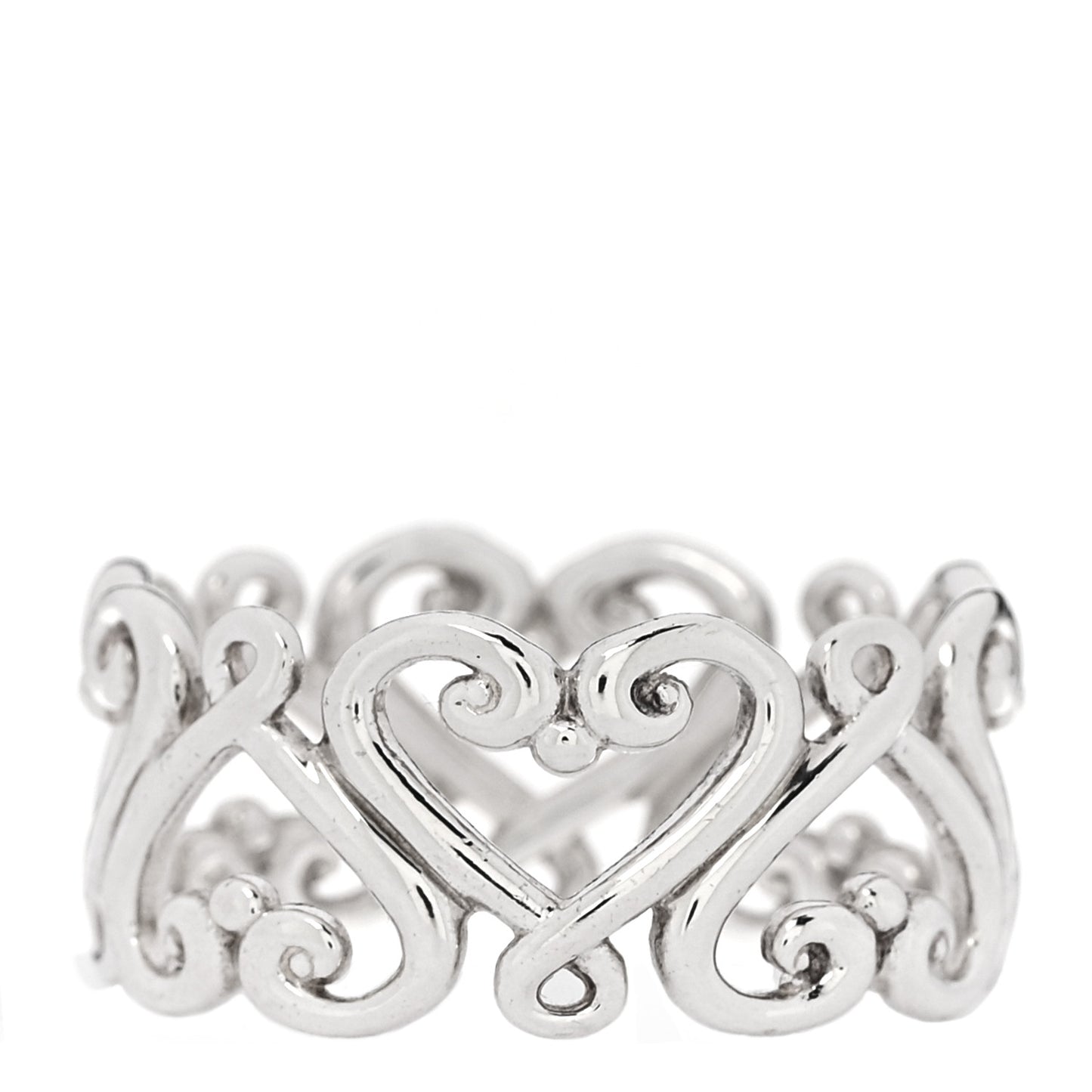 Sterling Silver Paloma Picasso Venezia Goldoni Heart Band Ring 57 8
