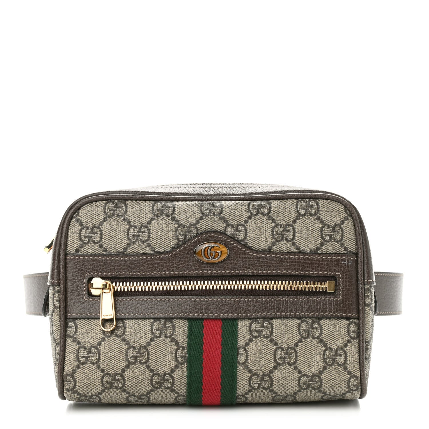 Gucci GG Supreme Monogram Web Small Ophidia Belt Bag 85 34 Dark Brown 1 of 9