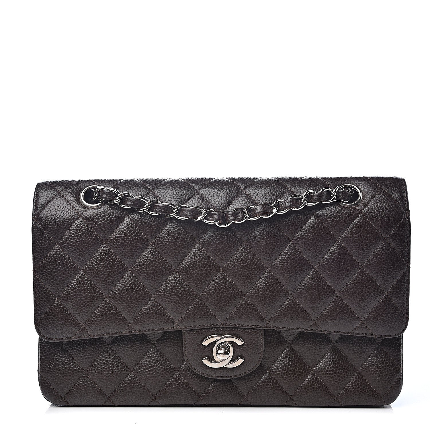 Chanel Caviar Quilted Medium Double Flap Brown 1 of 9
