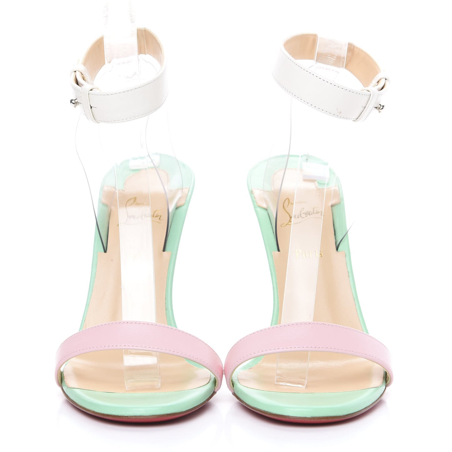 Shiny Nappa PVC Jonatina 100 Sandals 37 Opal