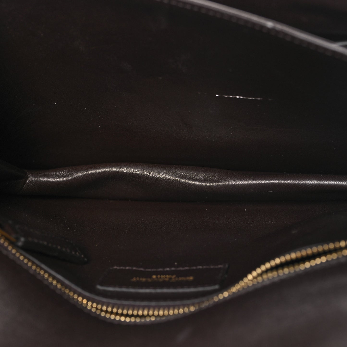 Shiny Crocodile Embossed Calfskin Le Maillon Satchel Coffee