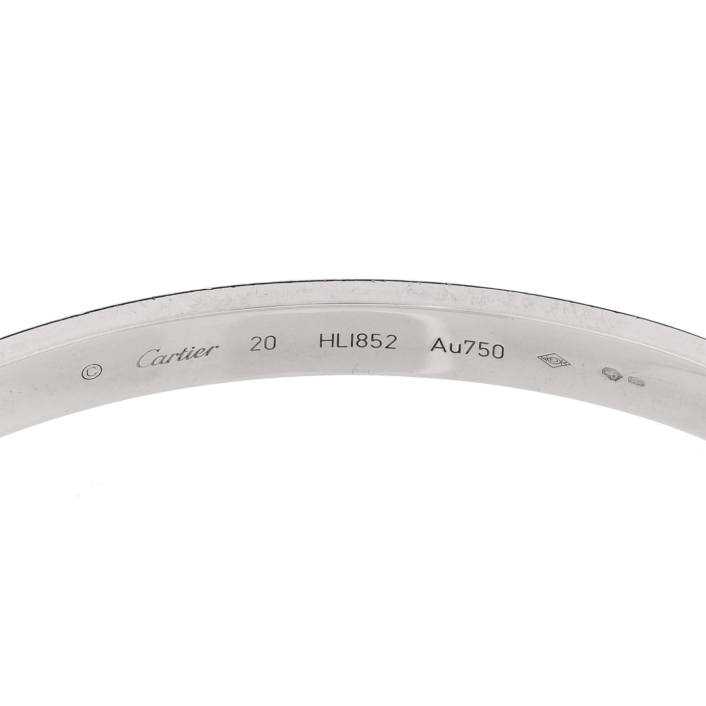 18K White Gold LOVE Bracelet 20