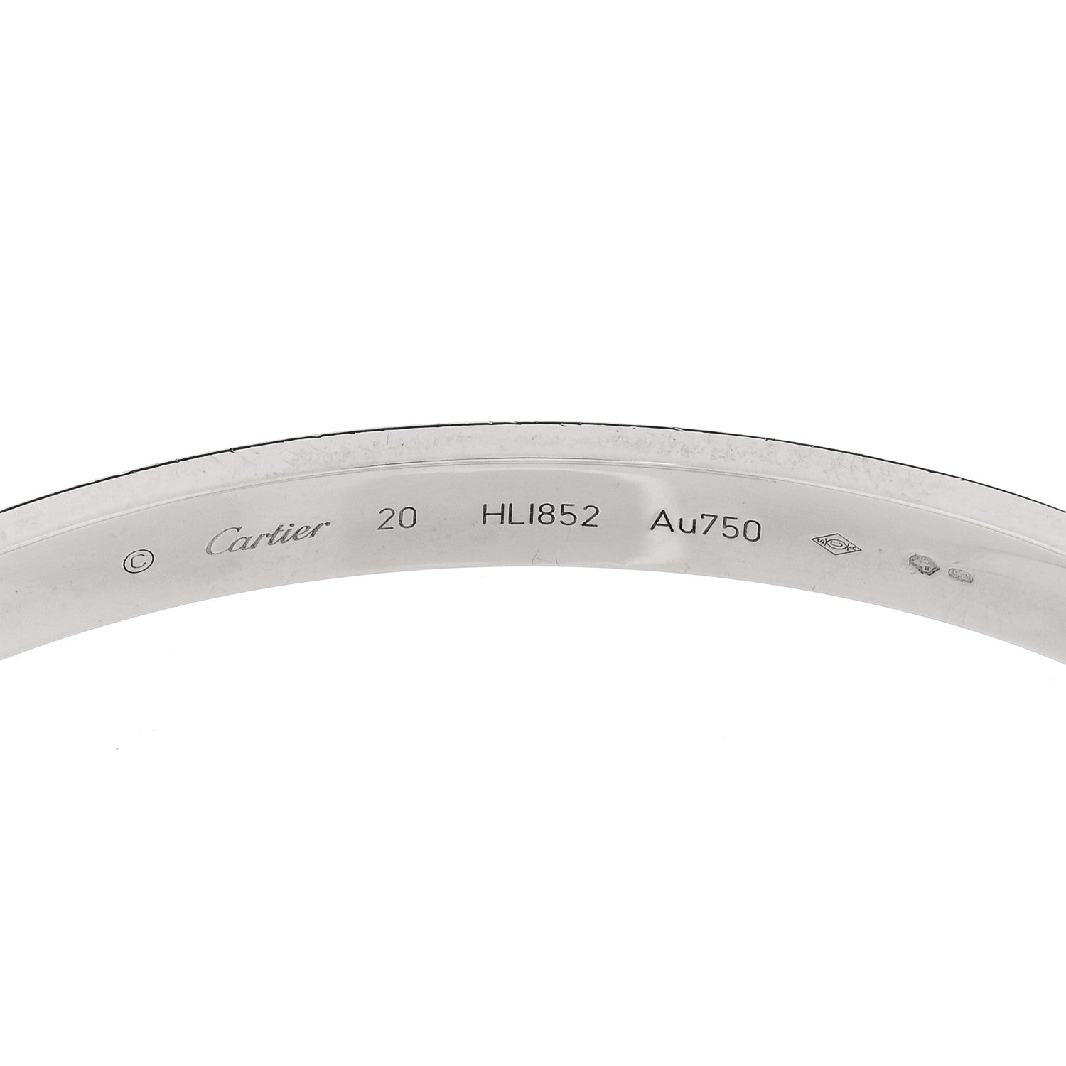 Cartier 18K White Gold LOVE Bracelet 20 5 of 8
