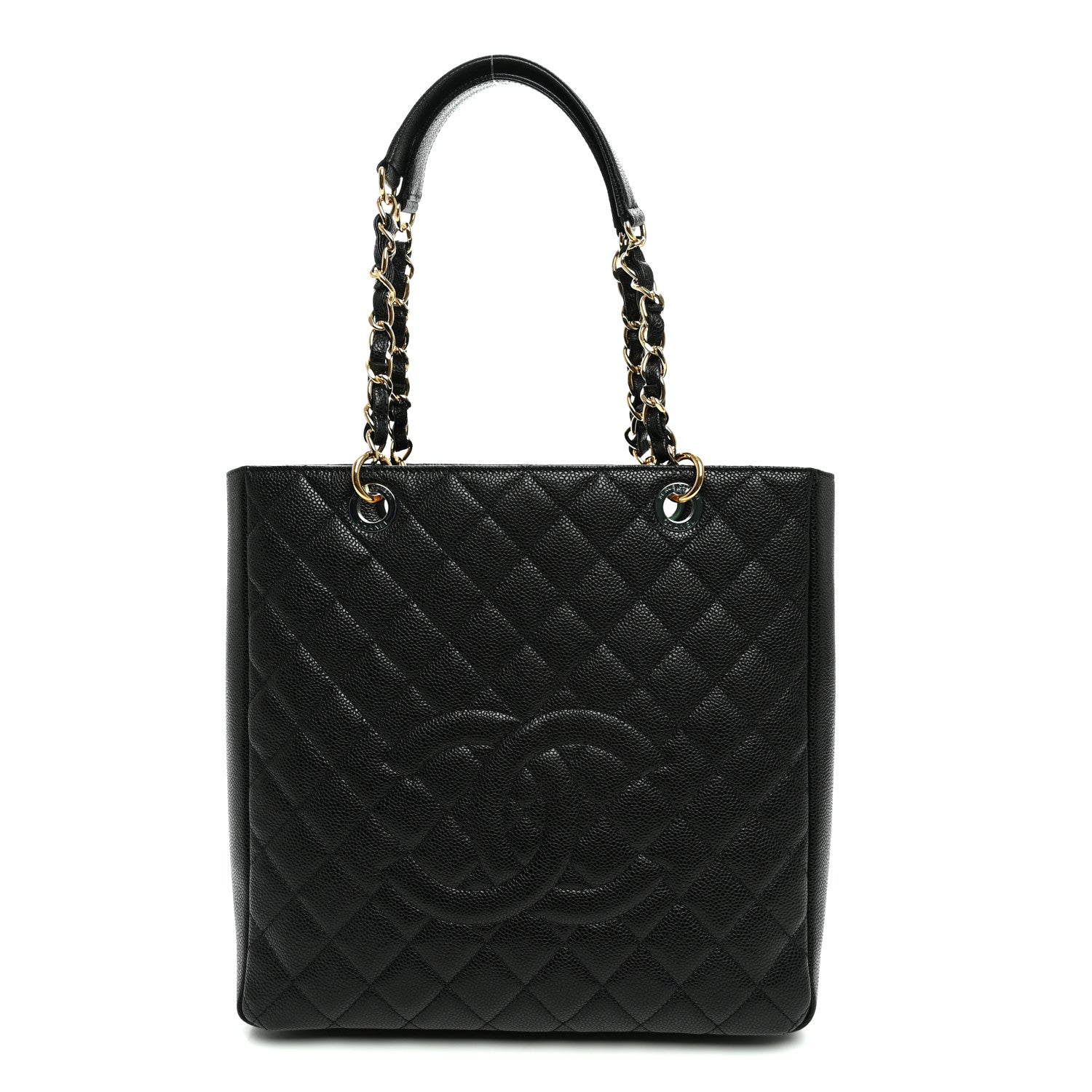 Chanel Caviar Quilted Vertical Grand Shopping Tote GST Black 1 of 10