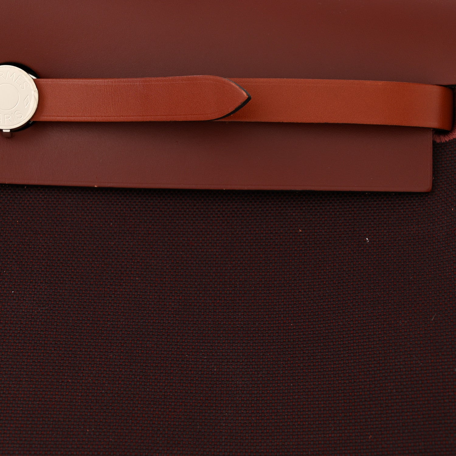 Hermes Military Toile Vache Hunter Herbag Zip 39 PM Chocolate Rouge Sellier Rouge H Cuivre 13 of 16