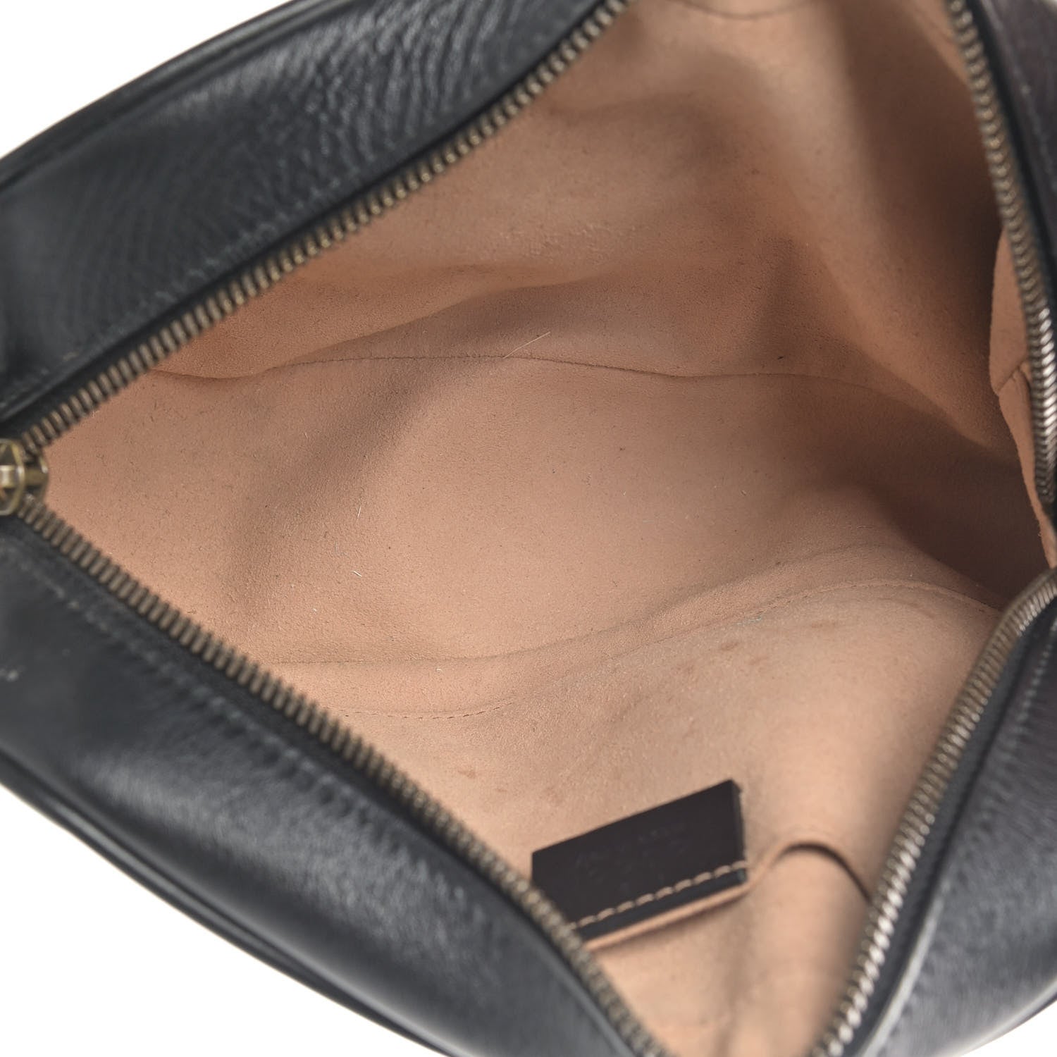 Gucci Calfskin Matelasse Small GG Marmont Chain Shoulder Bag Black 4 of 8