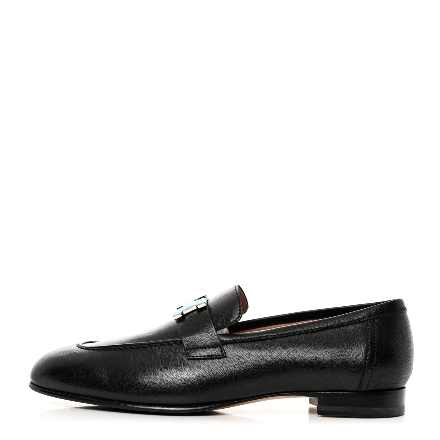 Goatskin Womens Paris Loafers 38.5 Black