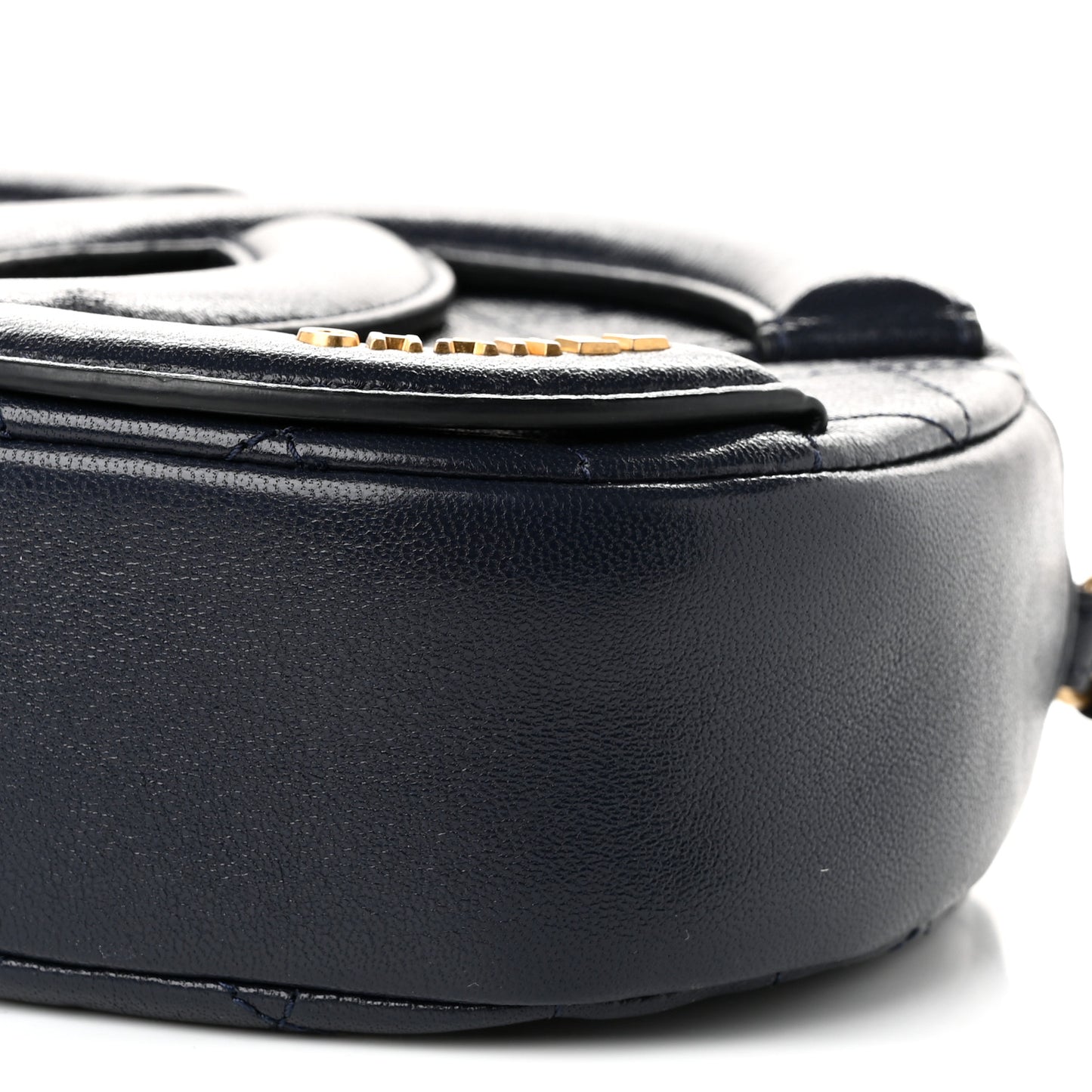 Lambskin Quilted Coco Midnight Camera Case Navy