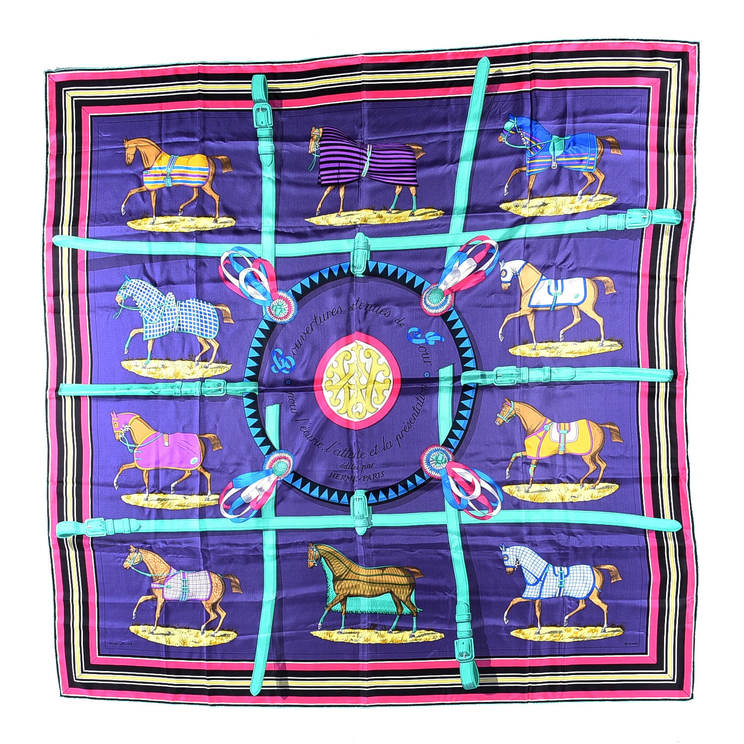 Hermes Silk Couvertures Et Tenues de Jour Scarf 140 2 of 7
