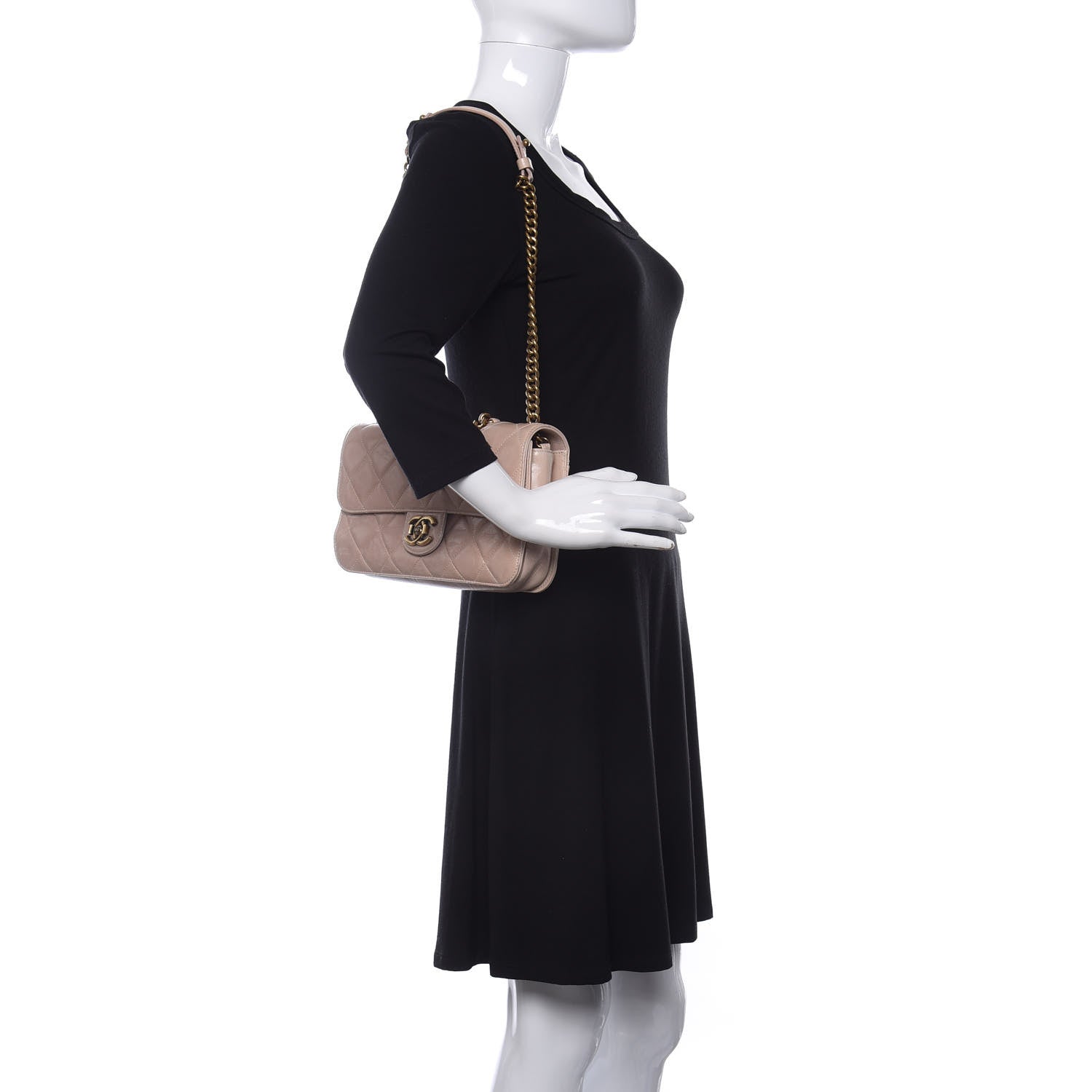 Chanel Glazed Calfskin Medium Perfect Edge Flap Light Pink 2 of 9