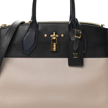 Louis Vuitton Calfskin City Steamer MM Gris Black 10 of 16