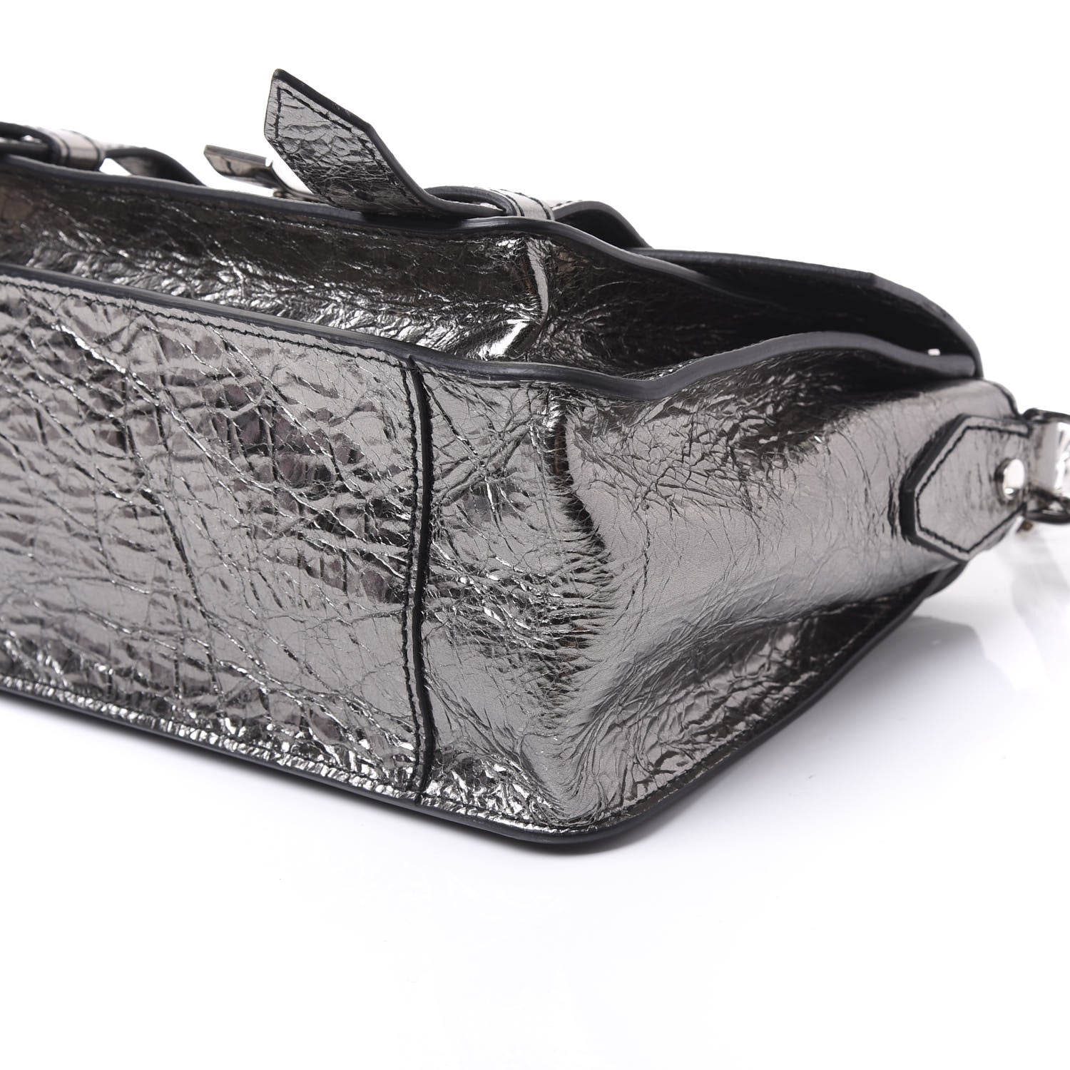 Proenza Schouler Metallic Lambskin Tiny PS1 Satchel Silver 6 of 9