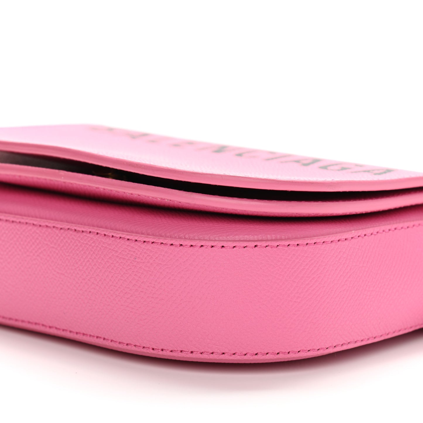 Signature Grained Calfskin Logo Print Ville Day Bag XS Rose Bubblegum Black