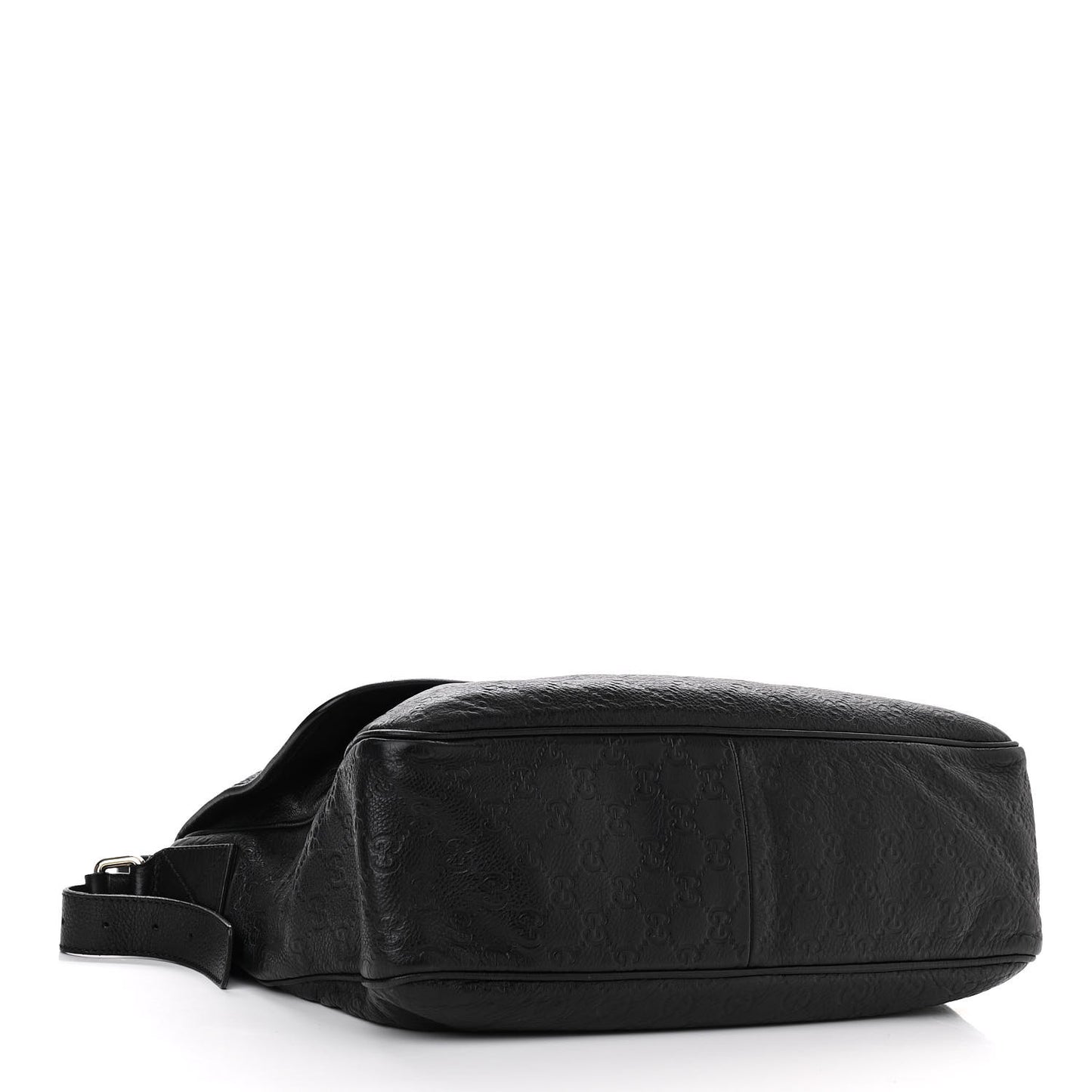 Guccissima Medium Flap Messenger Bag Black