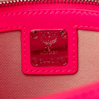 MCM Visetos Medium Patricia Wallet On Chain Pink 6 of 9