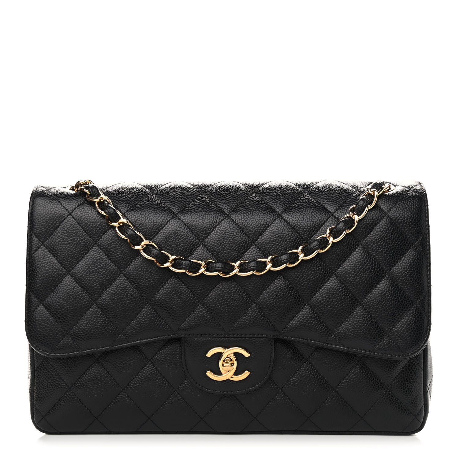 Chanel Caviar Quilted Jumbo Double Flap Black 1 of 11