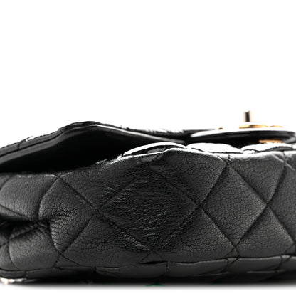 Chanel Patent Goatskin Quilted Small CC Eyelet Flap Black 9 of 13