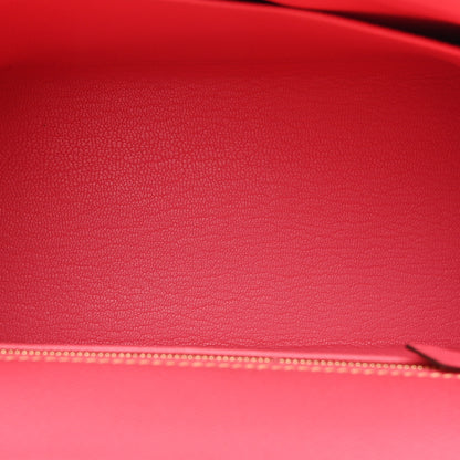 Hermes Epsom Bi-Color Horseshoe Kelly Sellier 25 Rose Azalee Craie 5 of 13