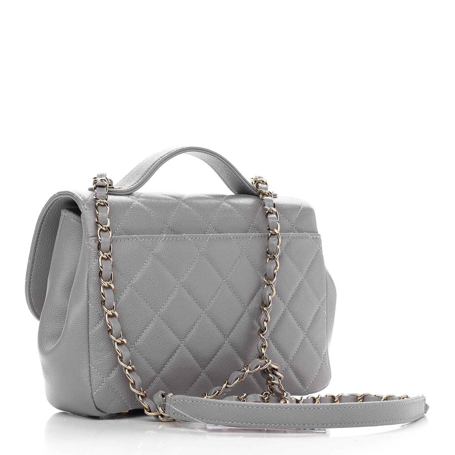Chanel Caviar Quilted Medium Business Affinity Flap Grey 3 of 9