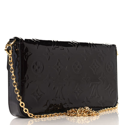 Louis Vuitton Vernis Pochette Felicie Chain Wallet Amarante 4 of 10