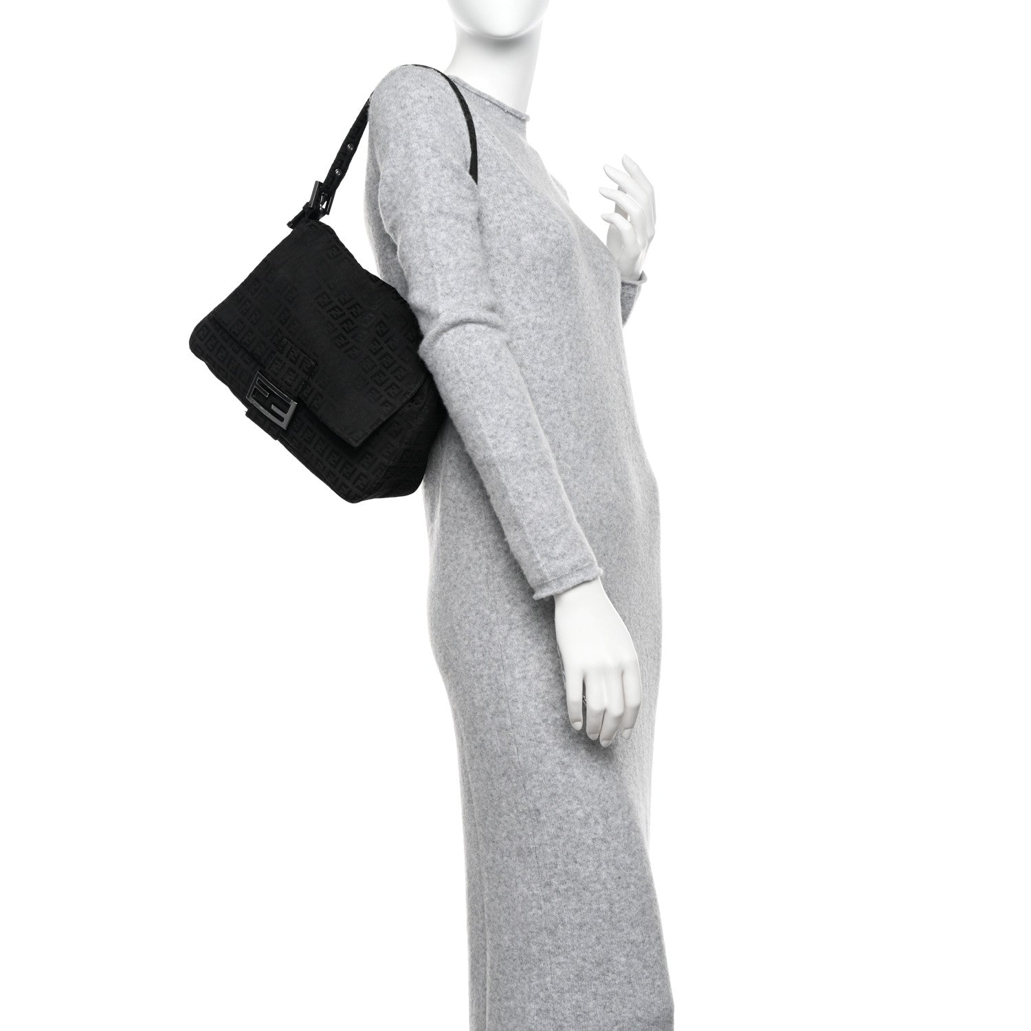 Fendi Zucchino Mama Baguette Black 2 of 19