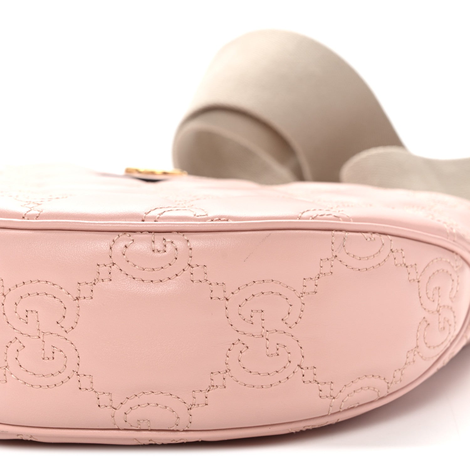 Gucci Calfskin GG Matelasse Small Hobo Shoulder Bag Perfect Pink Natural 11 of 13