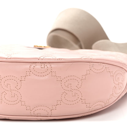 Gucci Calfskin GG Matelasse Small Hobo Shoulder Bag Perfect Pink Natural 11 of 13
