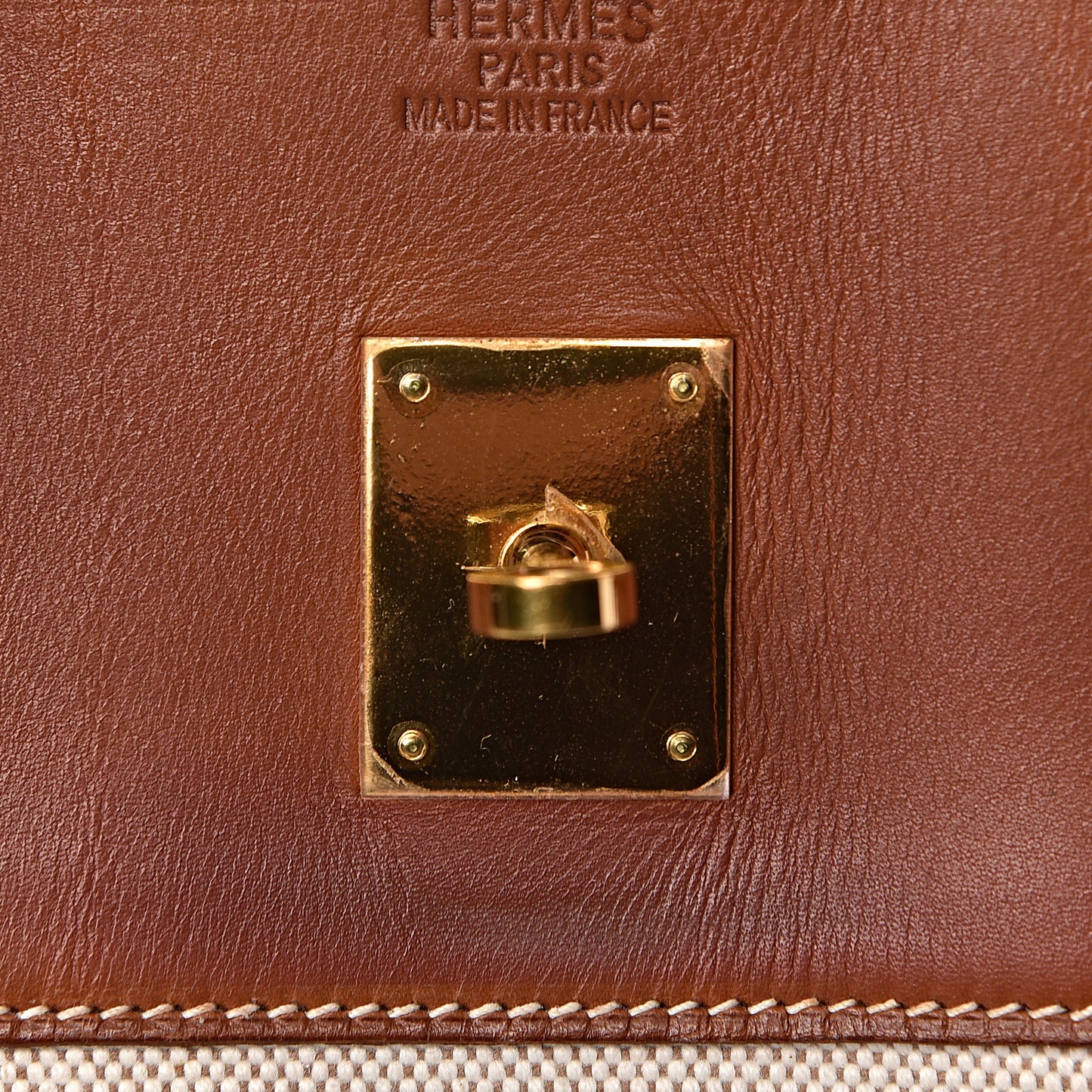 Toile Barenia Birkin 40 Fauve