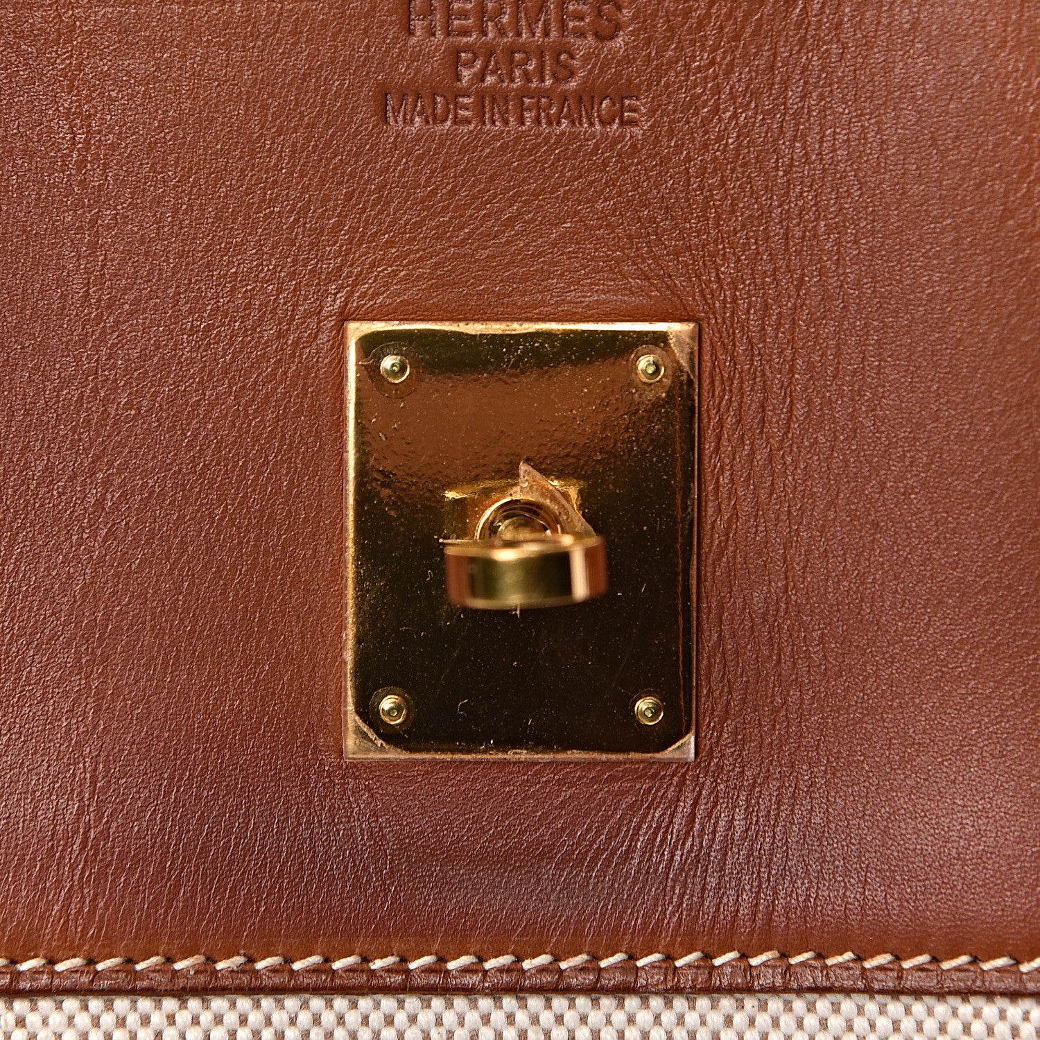 Hermes Toile Barenia Birkin 40 Fauve 21 of 37
