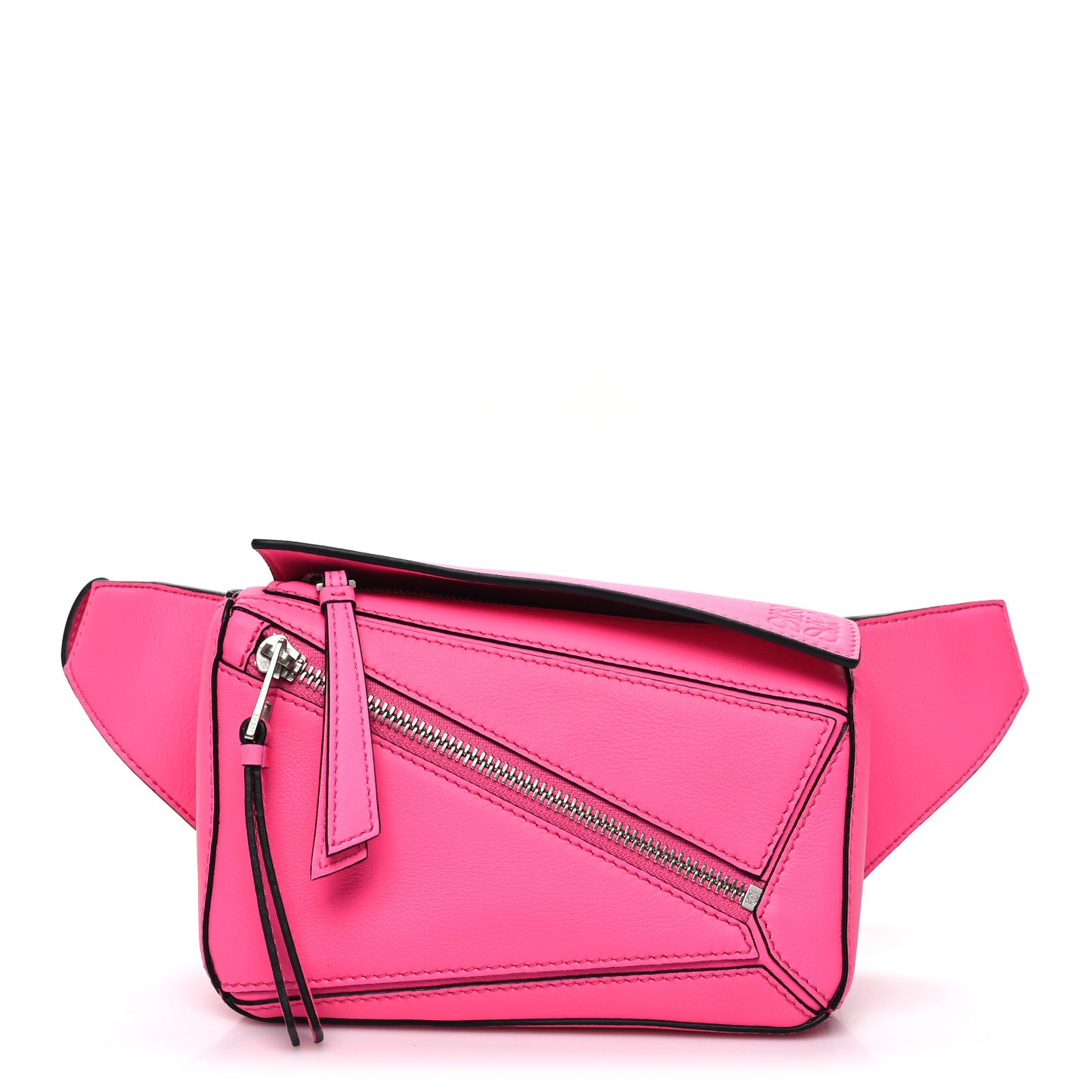 Calfskin Mini Puzzle Bumbag Neon Pink