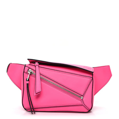 Loewe Calfskin Mini Puzzle Bumbag Neon Pink 1 of 12