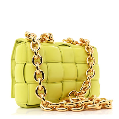 Bottega Veneta Lambskin Maxi Intreccio Padded Chain Cassette Crossbody Bag Kiwi 3 of 11