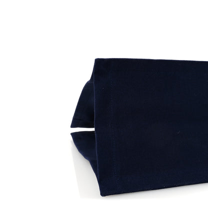 Saint Laurent Linen Calfskin Rive Gauche Tote Blue Rouge Eros 8 of 9