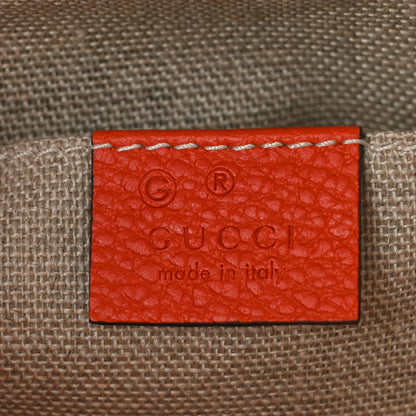 Gucci Monogram Dollar Calfskin Mini Bree Messenger Bag Beige Ebony Sun Orange 6 of 8