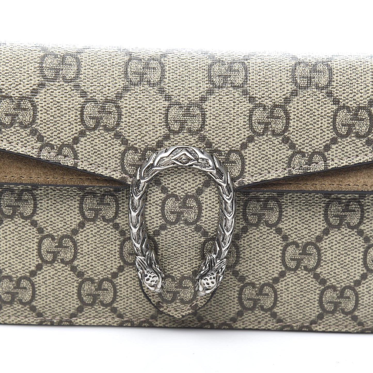 GG Supreme Monogram Super Mini Dionysus Shoulder Bag Taupe