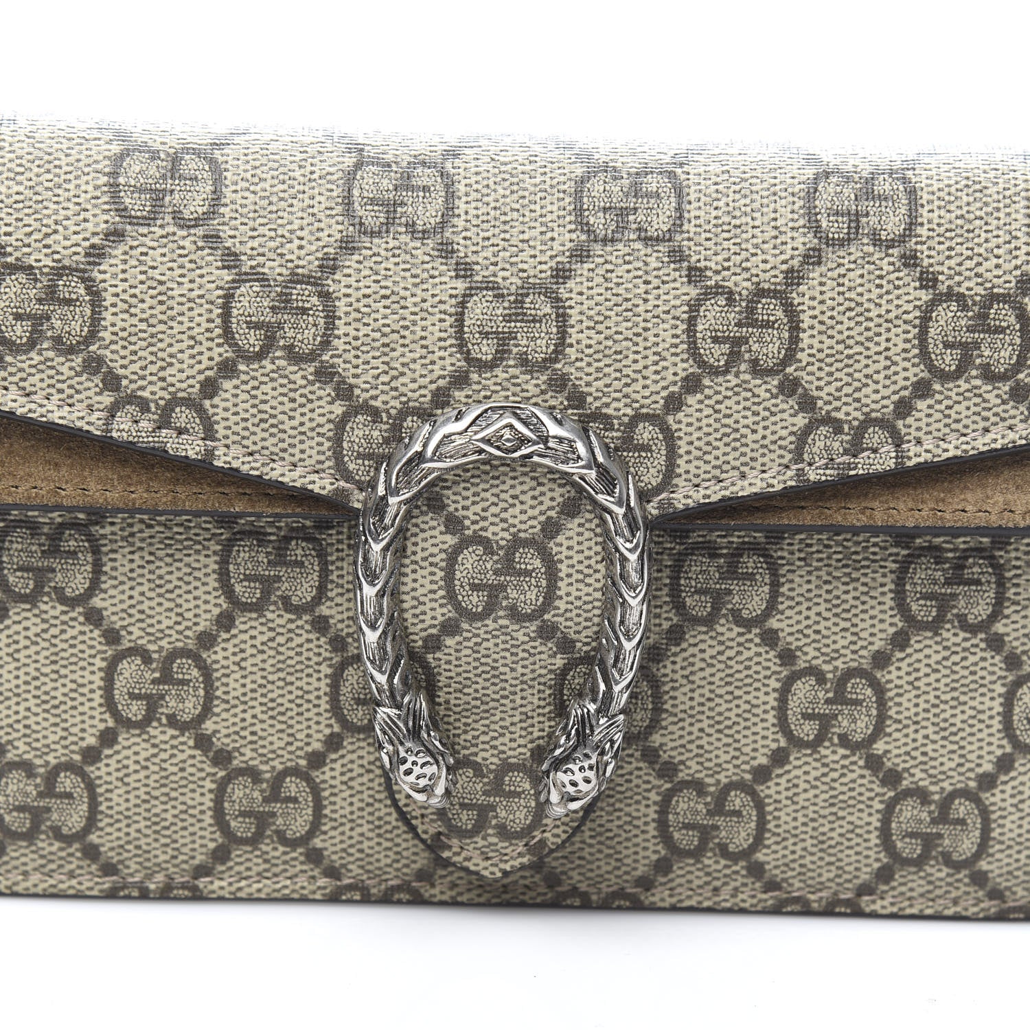 Gucci GG Supreme Monogram Super Mini Dionysus Shoulder Bag Taupe 9 of 9