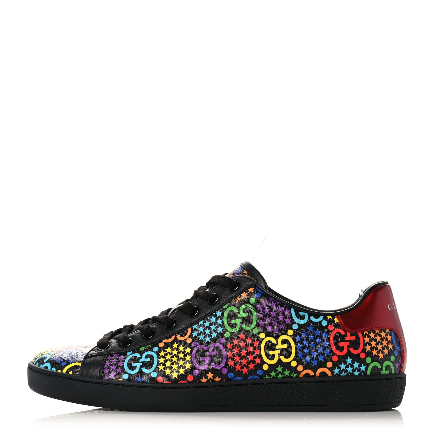 Gucci GG Supreme Monogram Psychedelic Ace Sneakers 41 Black Multicolor 1 of 8