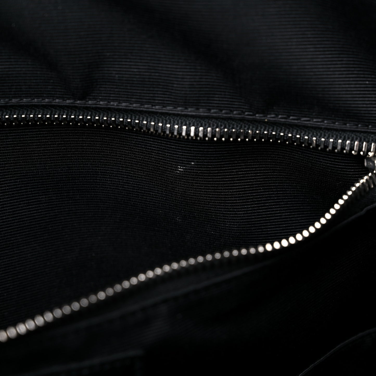 Calfskin Patch Embellished Museum Flat Briefcase Black